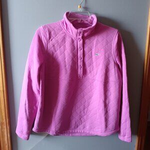 New Vineyard Vines Diamond Quilted Snap Placket Pullover. size S